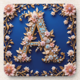 Elegante bloemendecoratie met gouden accenten bier onderzetter