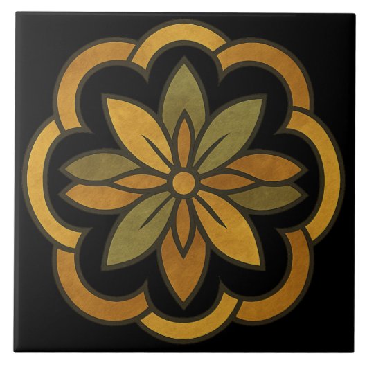 Elegante Bloemendecoratie Tegeltje (Voorkant)