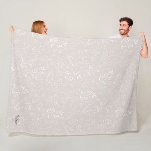 Elegante bloemendeken fleece deken