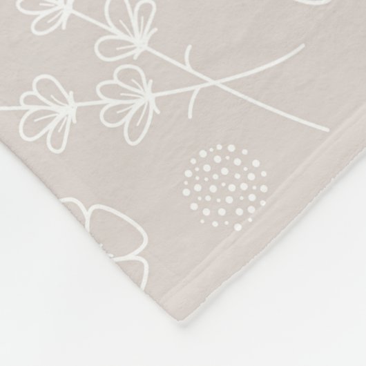 Elegante bloemendeken fleece deken (Hoek)