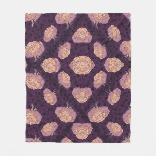 Elegante bloemendeken – knusse botanische throw fleece deken