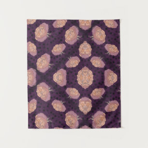 Elegante Bloemendeken – Knusse Botanische Worp Wandkleed