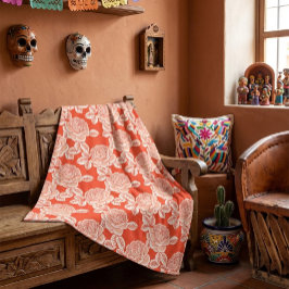 Elegante bloemendeken met vintage charme fleece deken