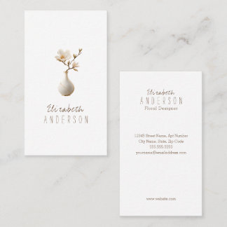 Elegante Bloemendesigner Visitekaartje