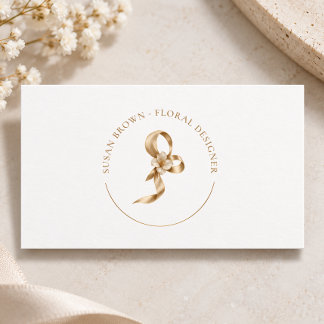 Elegante Bloemendesigner Visitekaartje