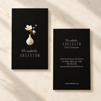 Elegante Bloemendesigner Visitekaartje