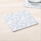 Elegante Bloemendessin in Blauw Franse Toile Kartonnen Onderzetters (Schuin)