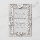 Elegante  bloemendetails informatiekaartje (Voorkant)