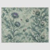 Elegante Bloemendistel Patroon Ontwerp Tissue Papi Tissuepapier (Voorkant)