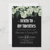 Elegante bloemendood aan mijn twintiger 30ste verj kaart (Voorkant)