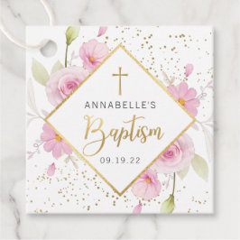 Elegante bloemendoop dank u bedankjes labels