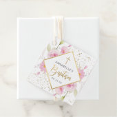 Elegante bloemendoop dank u bedankjes labels (In situ)