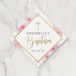 Elegante bloemendoop dank u bedankjes labels