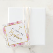 Elegante bloemendoop dank u bedankjes labels (In situ)