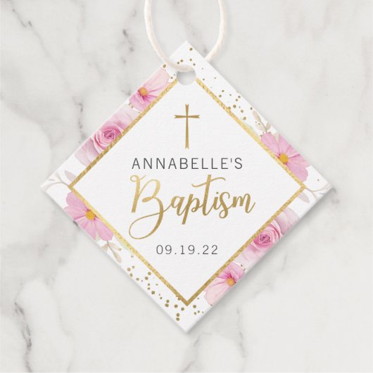 Elegante bloemendoop dank u bedankjes labels (Voorkant)