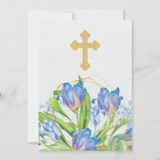 Elegante bloemendoop kaart (Achterkant)