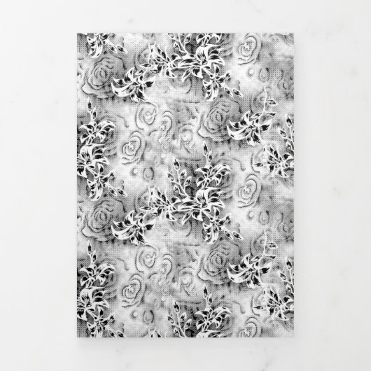 Elegante bloemendrift trifold-programmasjabloon drieluik programma (Cover)