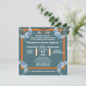 Elegante bloemendroomvanger Aangepaste bruiloft Kaart (Staand voorkant)