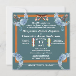 Elegante bloemendroomvanger Aangepaste bruiloft Kaart