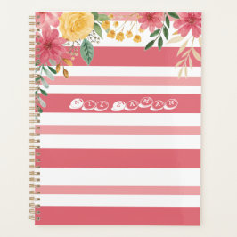 Elegante bloemendubbelnaam bruidsfeest planner