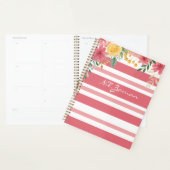 Elegante bloemendubbelnaam bruidsuitnodiging planner (Display)