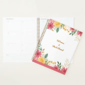 Elegante bloemendubbelnaam bruidsuitnodiging planner (Display)