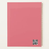 Elegante bloemendubbelnaam bruidsuitnodiging planner (Achterkant)