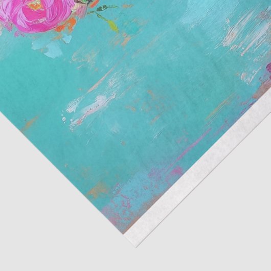 Elegante bloemeneend grillige decoupage tissuepapier (Detail)