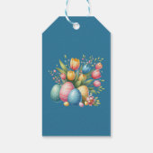Elegante Bloemenei paasbrunch Cadeaulabel (Achterkant)