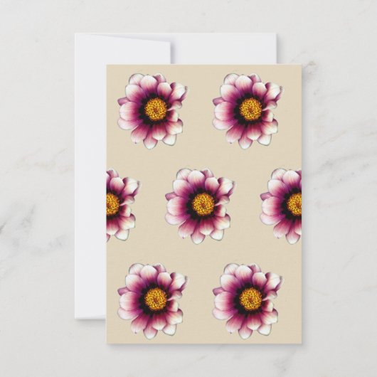 Elegante, Bloemenfoto bruiloft uitnodiging (Achterkant)