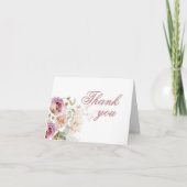 Elegante bloemenfoto elk jaar verjaardag bedankkaart (Voorkant)