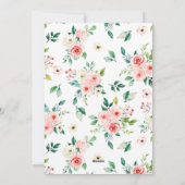 Elegante Bloemenfoto Tafelnummer (Achterkant)