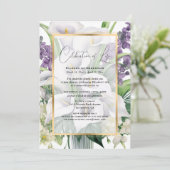 Elegante bloemenfoto Viering van het leven Kaart (Staand voorkant)