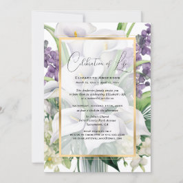 Elegante bloemenfoto Viering van het leven Kaart