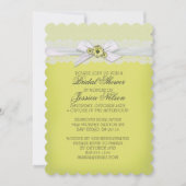 Elegante bloemengele lintdouche uitnodigen kaart (Voorkant)