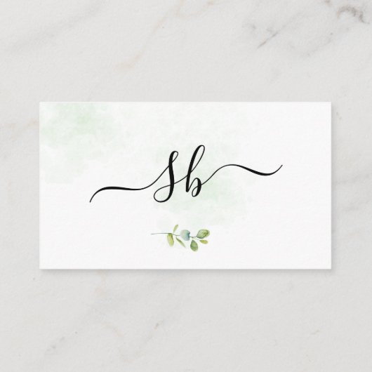 Elegante bloemengele witte blauwe bruiloft informatiekaartje (Achterkant)