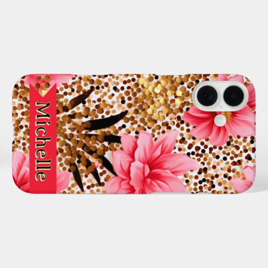 Elegante bloemengelukzaligheid Case-Mate iPhone case (Achterkant (horizontaal))