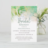 *~* Elegante bloemenglitter Blauwgroen roze Vrijge Kaart (Staand voorkant)