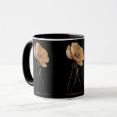 Elegante bloemengodin mode-illustratie mok (Voorkant links)