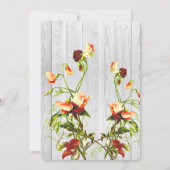 Elegante Bloemengrens Verlovingsfeest Kaart (Achterkant)