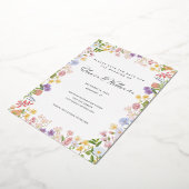 Elegante bloemengroen bruiloft Save the Date Folie Uitnodiging (Gedraaid)