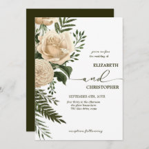 Elegante Bloemengroen en Cream Bouquets bruiloft