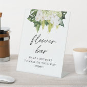 Elegante Bloemengroene Bar Reclamebord Met Voetstuk (Insitu)