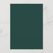 Elegante Bloemengroene Roze Rand Minimaal  Menu (Achterkant)