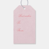 Elegante bloemenHappy Birthday cadeau label w / bl Cadeaulabel (Achterkant)