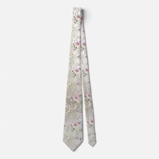 Elegante bloemenherfst bruiloft stropdas (Voorkant)