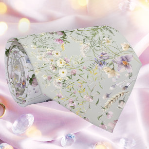 Elegante bloemenherfst bruiloft stropdas