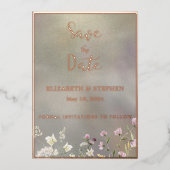 Elegante bloemenherfst Save the Date Kaart (Voorkant)