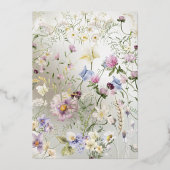 Elegante bloemenherfst Save the Date Kaart (Achterkant)