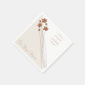 Elegante bloemenherfst twee zijbruiloft servet (Hoek)